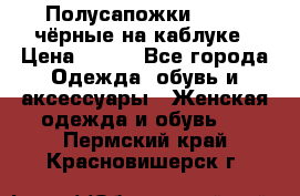 Полусапожки 38-39, чёрные на каблуке › Цена ­ 500 - Все города Одежда, обувь и аксессуары » Женская одежда и обувь   . Пермский край,Красновишерск г.